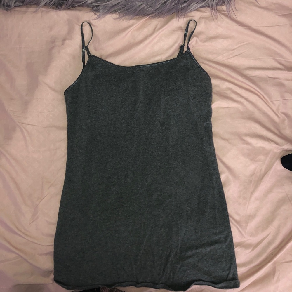 Dark Gray Cami Tank with built in Bra!